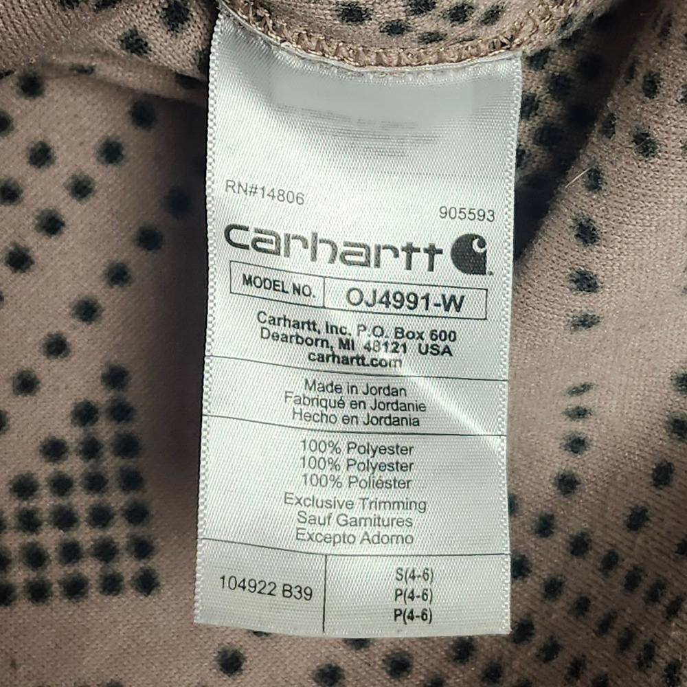 Carhartt Aztec Geometric Fleece Pullover Jacket Size Small Relaxed Fit 104922 - Picture 4 of 8